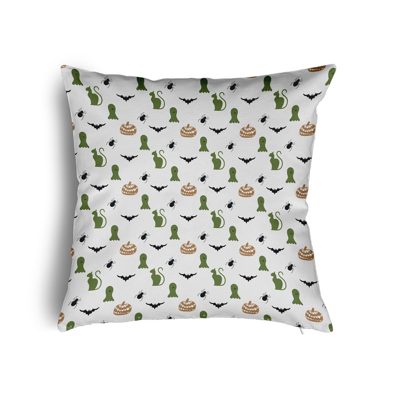 Polyester Square Pillow Cover & Insert, 24" x 24", Scallion