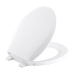 Cachet Round-Front Toilet Seat with Quiet-Close Lid and Seat and Grip-Tight Bumpers