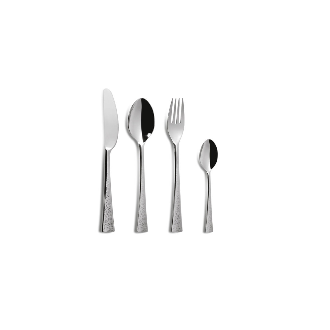 Ebern Designs Besteck-Set Callas 24-tlg., Tafelbesteck, Edelstahl 18/10, Silberfarben, 5964