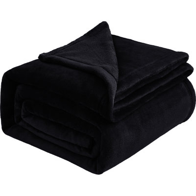 Aspire Homeware Ultra-Soft Hotel Quality Reversible Plain Weave Fleece Throw Blanket