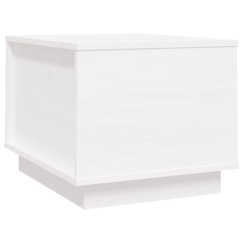 Coffee Table 35 Cm Solid Wood Pine, 35" H x 40" W x 50" L, White