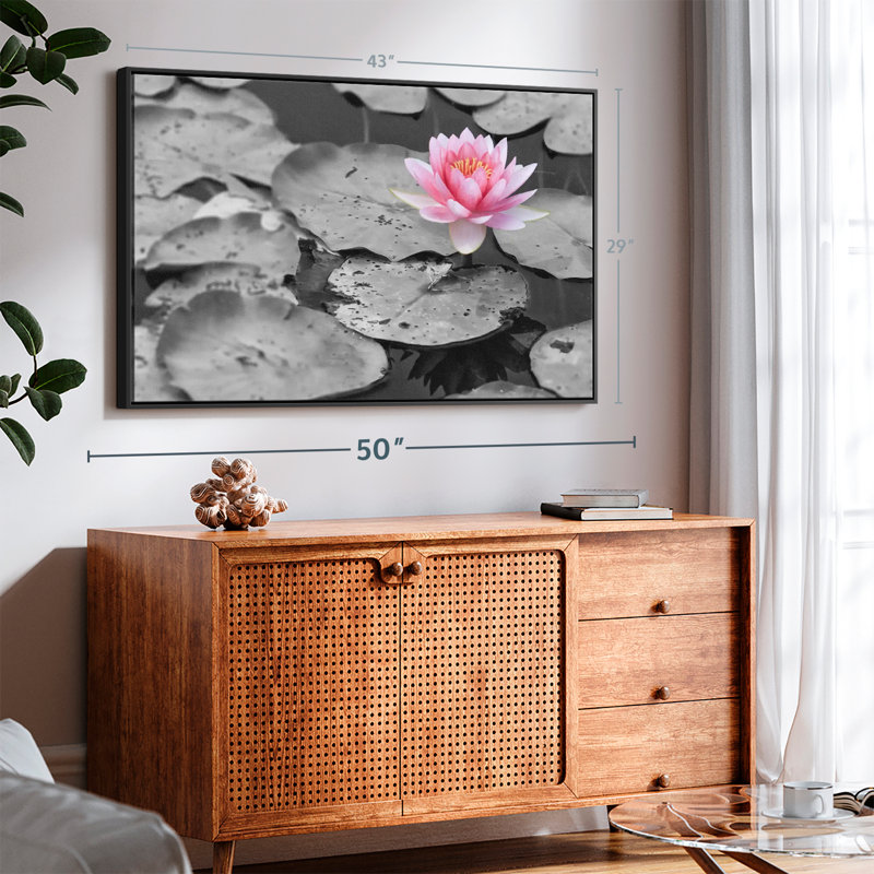 Floral et botanique «Fleur de lotus», H 29 po x l 43 po