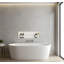 Niche de douche robuste en acier inoxydable de calibre 18 (48 po x 13 po) en blanc crème élégant