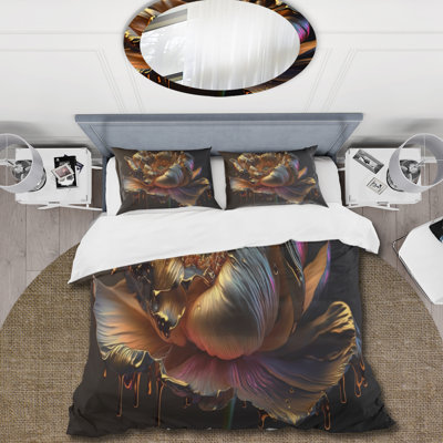 Ensemble de housse de couette Rainbow Peony