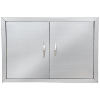 Portes de cuisine d'extérieur, portes de cuisine d'extérieur en acier inoxydable l 24 po x H 24 po, porte d'accès encastrée pour barbecue