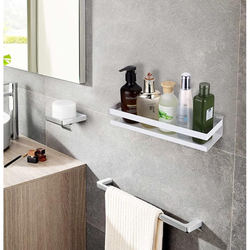 Metal Floating Shelf, White