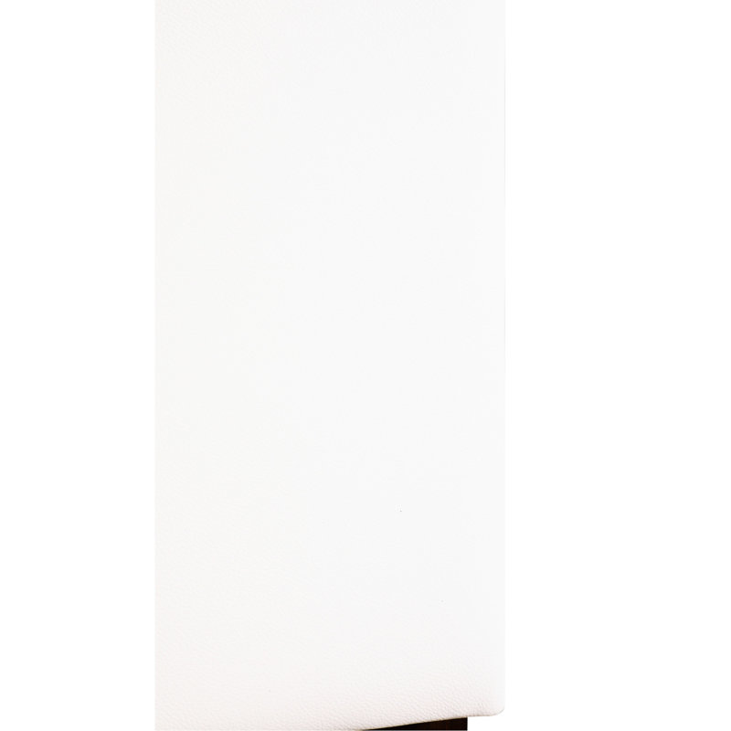 Grand lit à hauteur réglable en blanc brillant - Tête de lit à panneau en similicuir pour une apparence magnifique et un confort personnalisé