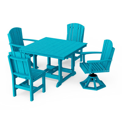 Heritage 5-Piece Dining Set With Swivel Chairs by Wildridge