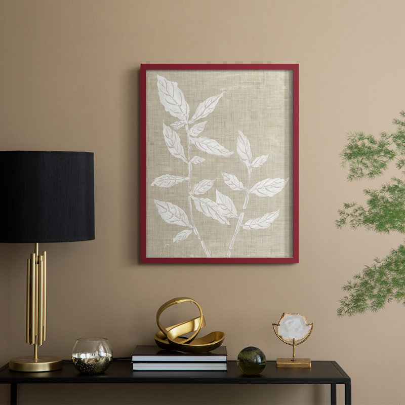 Autumn Romance I, reproduction encadrée - bois massif, H 21 po x l 17 po, Rouge