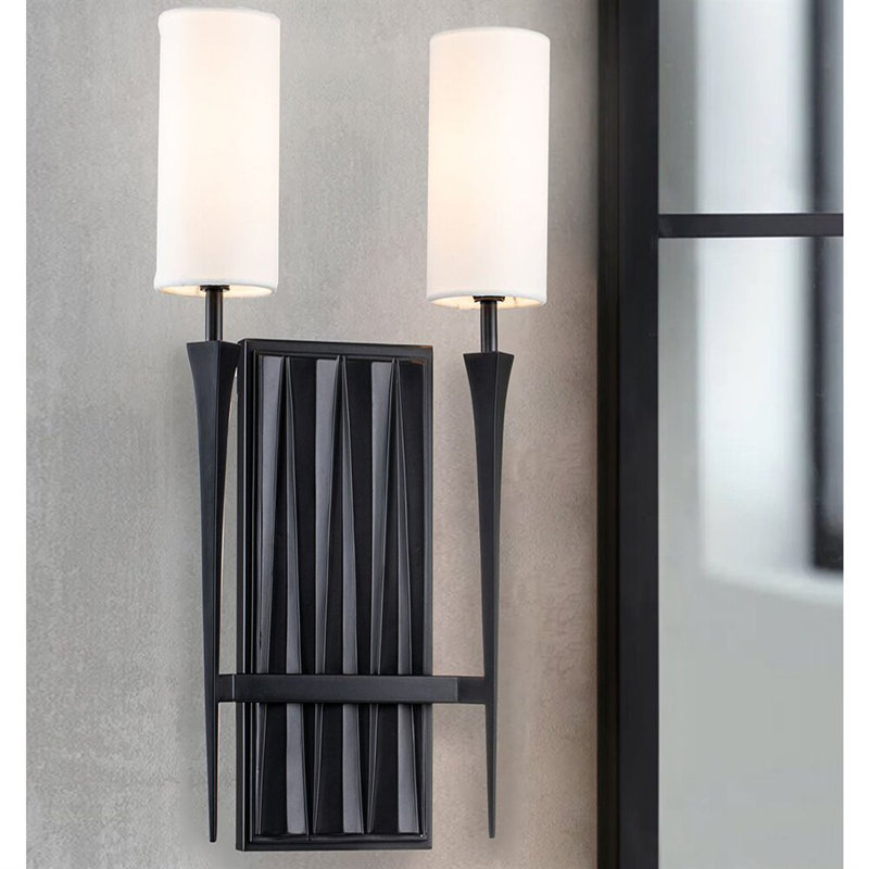 Ichael Crest 2 Light Sconce, Matte Black