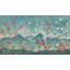 Papier peint floral paysage mural fond bleu sarcelle amovible en couches bleu sarcelle-116442487-116442484