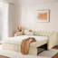 Lit de jour rembourré avec lit gigogne-218295305