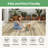 Shimeek Striped Outdoor Area Rug, Waterproof Plastic Outdoor Mat, Coffee&Beige,Rectangle 5' x 8'-1921612196-1923583859
