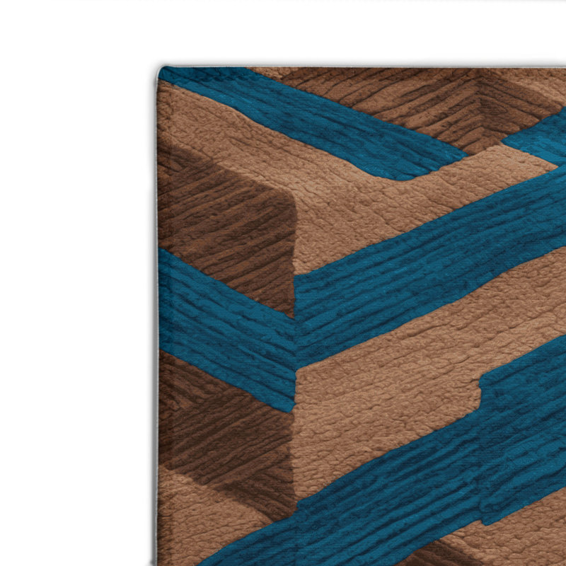 Tapis d'intérieur et d'extérieur à carreaux vert, Rectangulaire 2 pi x 3 pi