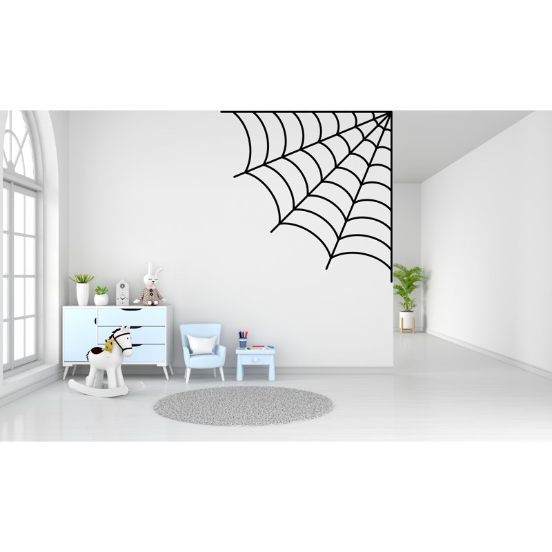 Adhésif décoratif toile d'araignée, toile d'araignée, chambre d'enfant, décoration d'Halloween, effrayant, vinyle, décoration d'Halloween, autocollant effrayant d'Halloween 262LU