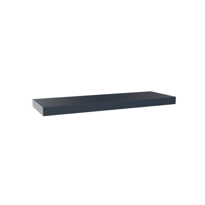 Painted Wood Floating Shelf, Gray