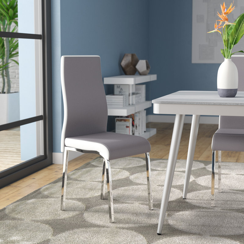 Chaise d'appoint grise Salerno