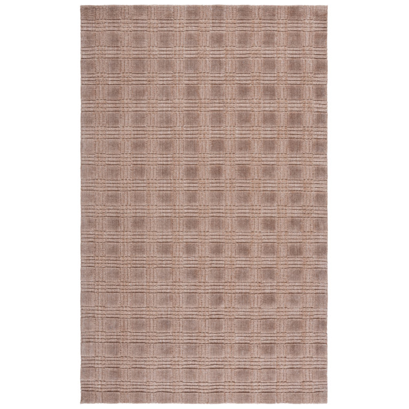 Tapis performance tissé à la main Plaid, Rectangle de 5 pi x 8 pi