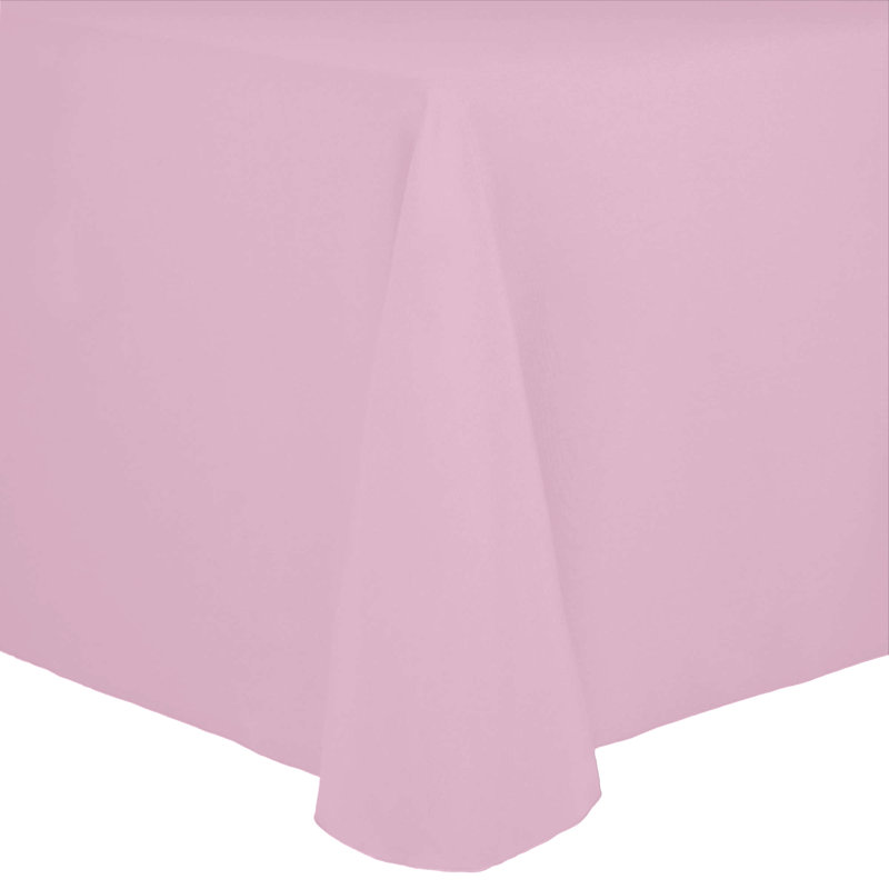 Solid Color Round Tablecloth, 108" x 132", 1, Dusty Rose