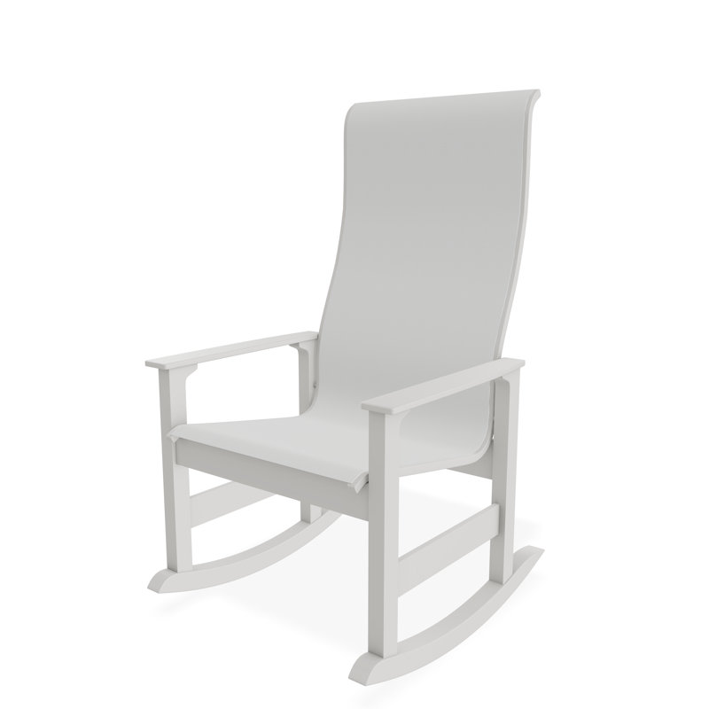 Fauteuil à bascule Leeward, Blanc 6D Sunbrella®, Neige