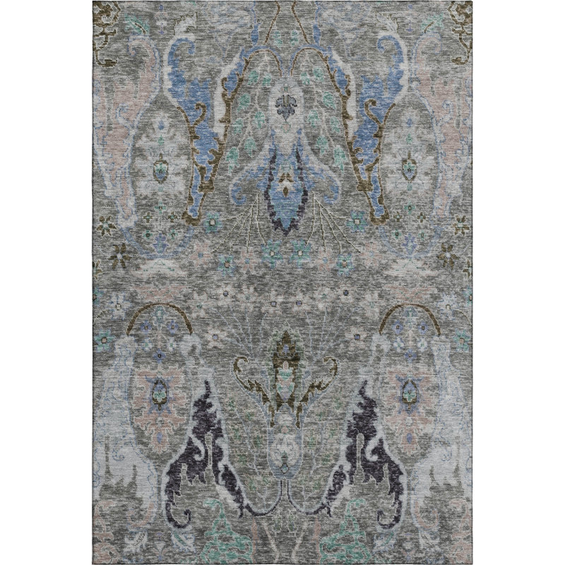 Premium Machine Washable Alaina AMF1932 Modern Rug, Rectangle 10' x 14'