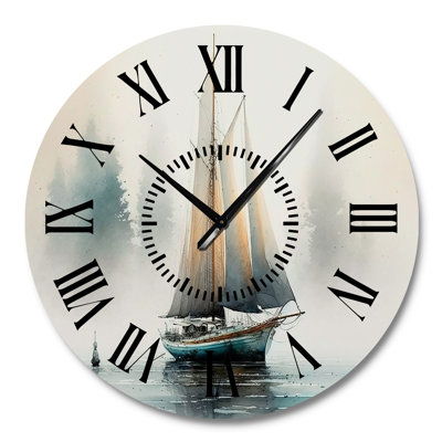 Horloge murale voilier ancré