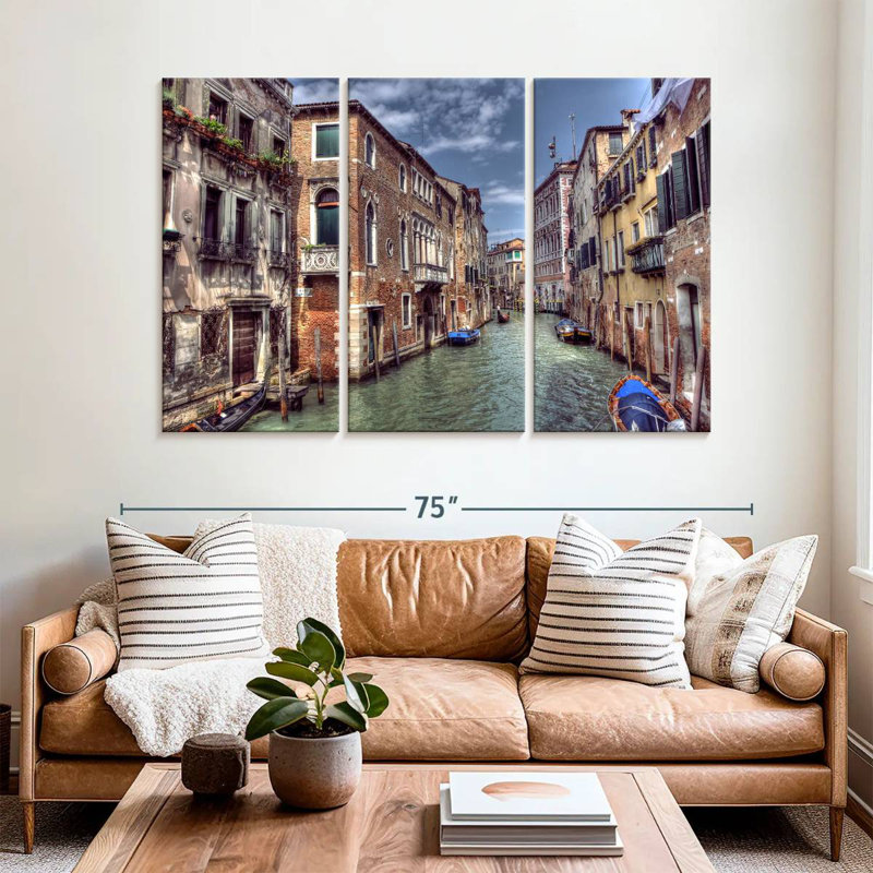 Lilie Venice Street Canal, H 42 po x l 65 po