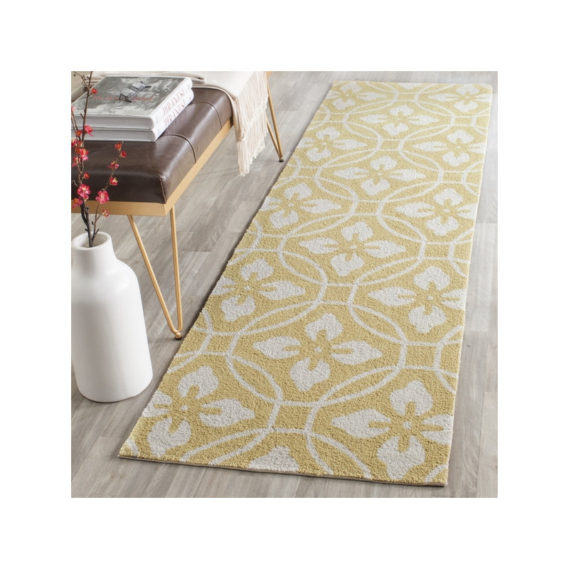 Kosinski Hand Hooked Performance Abstract Rug, Runner 2'3" x 8'