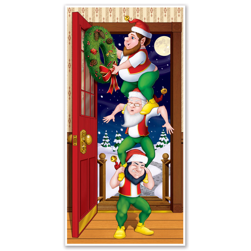 Housse de porte Christmas Elves