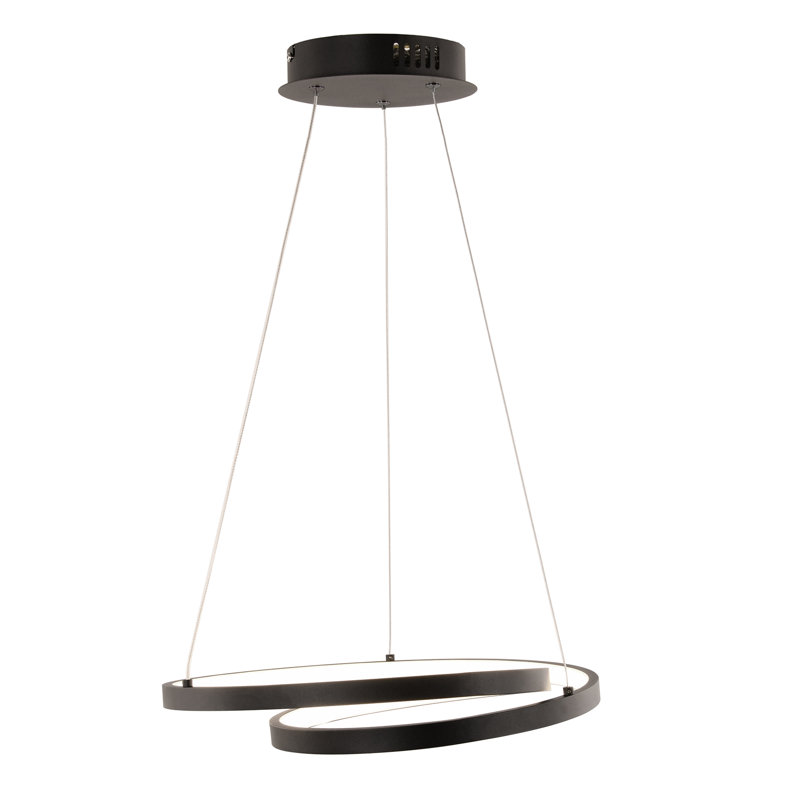 Soundtrack 1 - Light LED Geometric Pendant, Black, Black