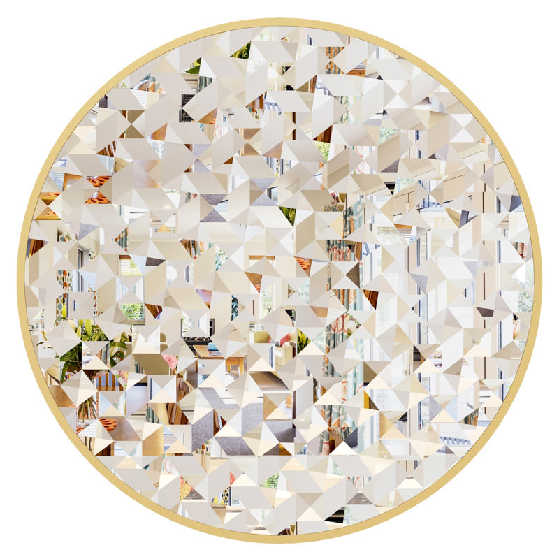 Agulla Engineered Wood Flat Wall Mirror, 85cm H x 85cm W