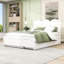 Grand lit Giavana avec tête de lit, rangement intégré et lit gigogne simple TG-96031182