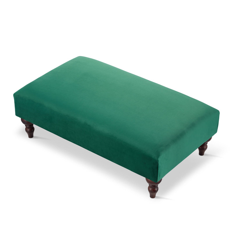 Alescia 60cm Wide Velvet Rectangle Solid Colour Cocktail Ottoman