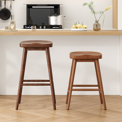 Tabouret de bar en bois massif Danel