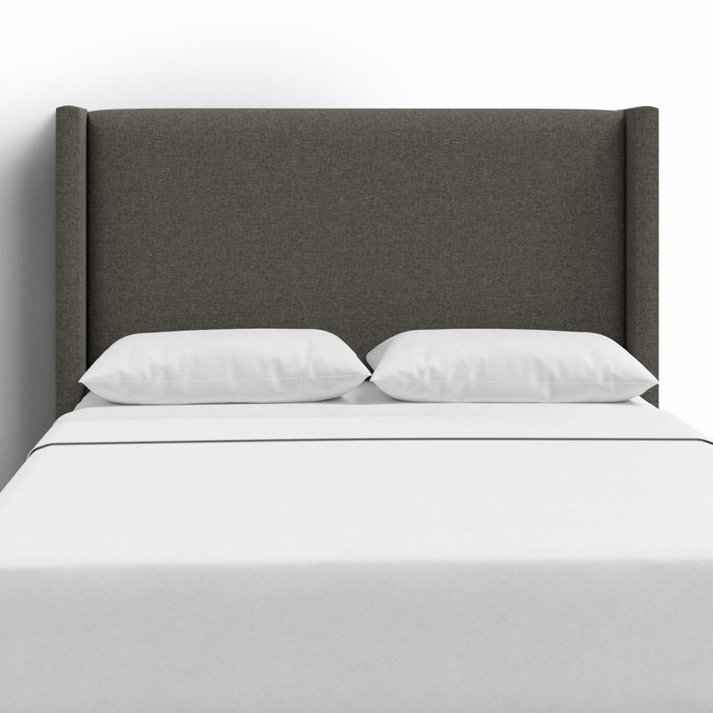 Hanson Upholstered Headboard, California King, Zuma Charcoal Textured Linen