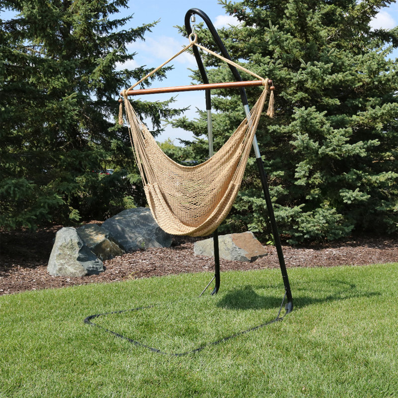 Chaise hamac suspendue Poe, Brun clair