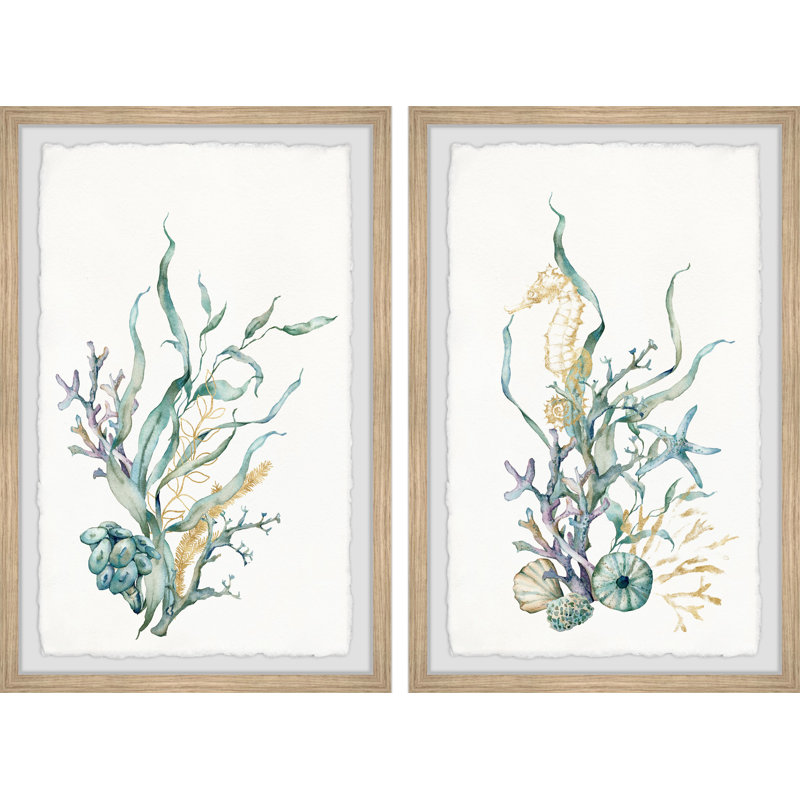 Diptyque de jardin sous l'eau