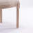 French Style Solid Wood Frame Linen Fabric Rattan Back Dining Chair,Set Of 2, Beige