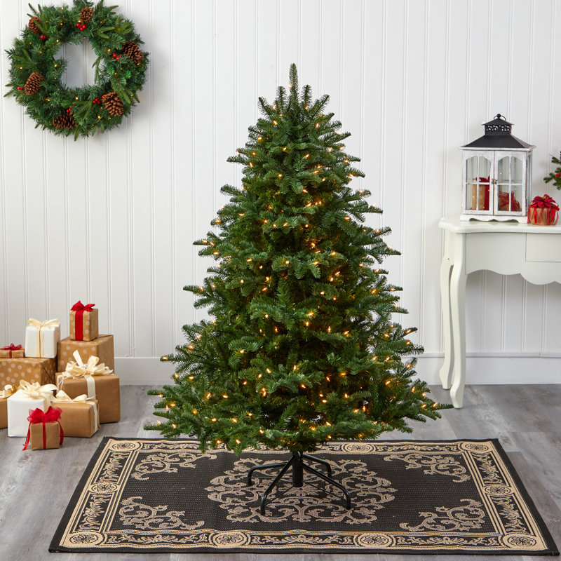 Lighted Artificial Christmas Tree, 5' H