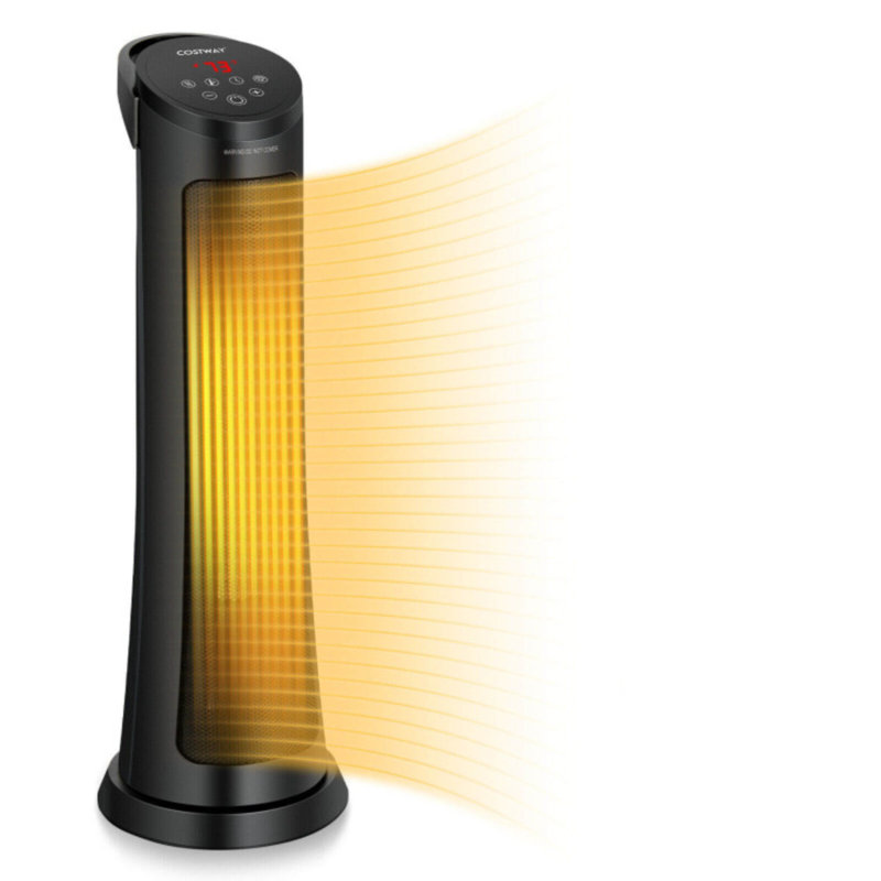 1500W PTC Ceramic Electric Space Heater, 29 in. Portable Tower Space Heater with Remote Control for Office, Bedroom, Large Room