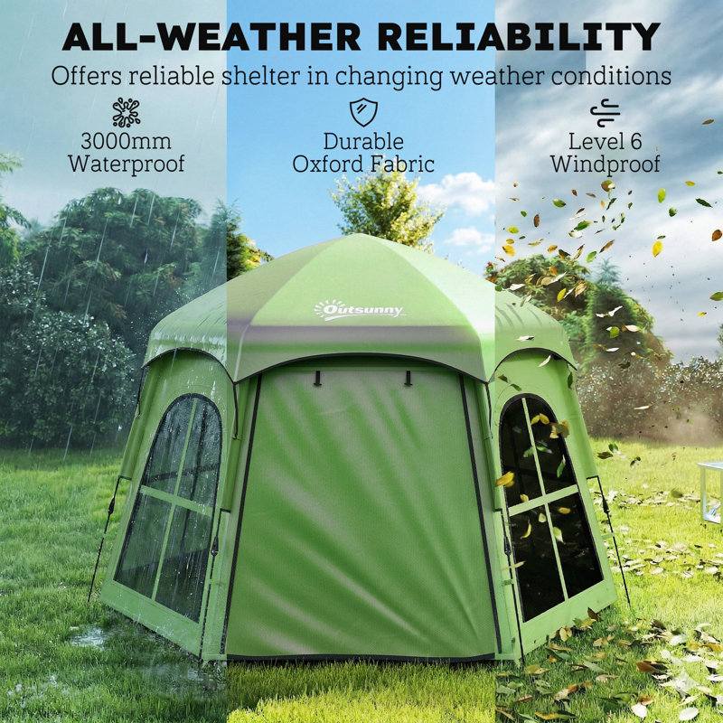 4 Person Tent, Green