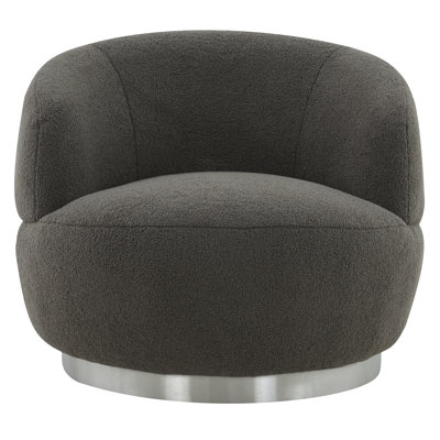 Fauteuil demi-tonneau pivotant en polyester 33,3 cm de large Teter