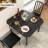 3-Piece Modern Dining Table Set for 2, Rectangular Kitchen Table with Elegant Black Glass Top and 2 Faux Leather Chairs, Space-Saving Furniture for Small Home