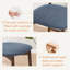 Tabouret de comptoir rembourrÃ© Vannie avec structure en bois massif-627100734