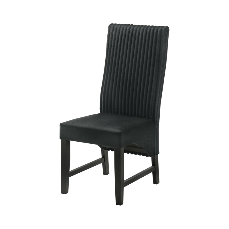 Chaise d'appoint de salle à manger 18,4 po de style transitionnel, noir