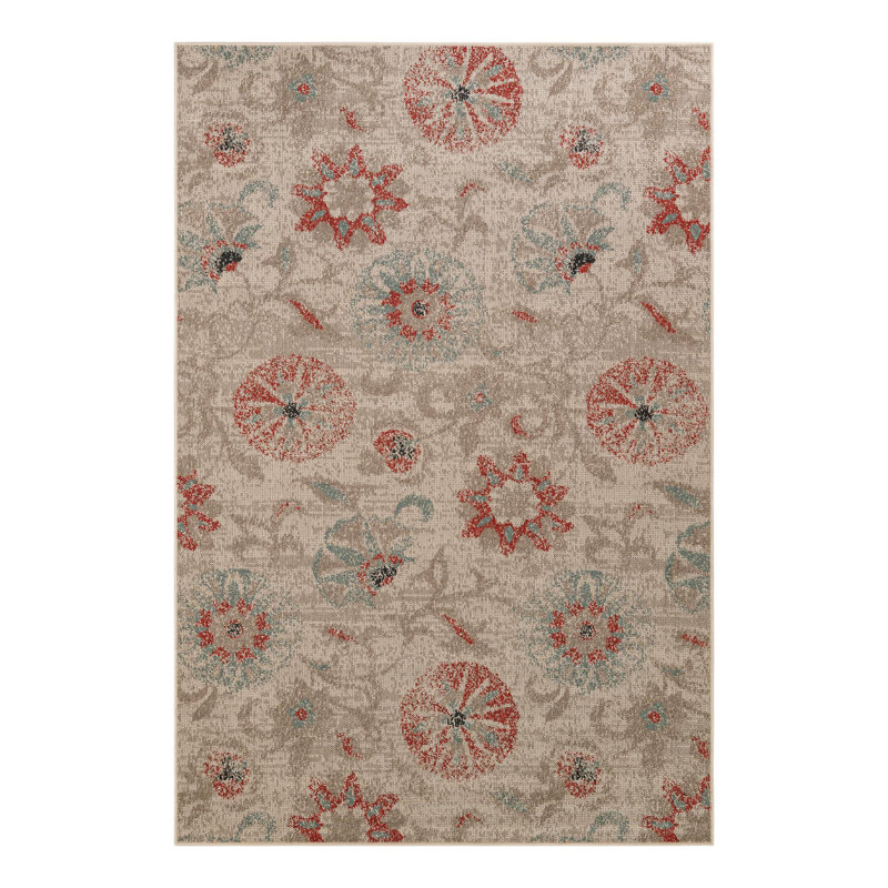 Tapis botanique intérieur / extérieur, Rectangle 6 pi 1 po x 9 pi