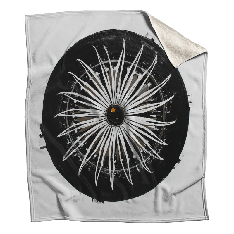 Couvertures monochromes circulaires abstraites, L 60 po x H 80 po
