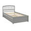 Structure de lit plateforme simple en bois avec lit gigogne, gris-700077042