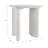 24"Catalina Travertine&Fluted Wood Accent Table/Kd