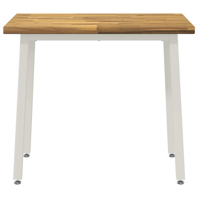  Dining Table Adjustable Solid Acacia Wood Modern Indoor Rectangular